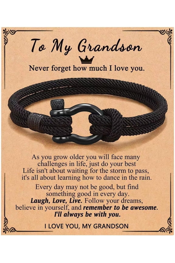 My son grandson nephew bracelet gift men's inspirational bracelet birthday confirmation graduation back to school Christmas gift.