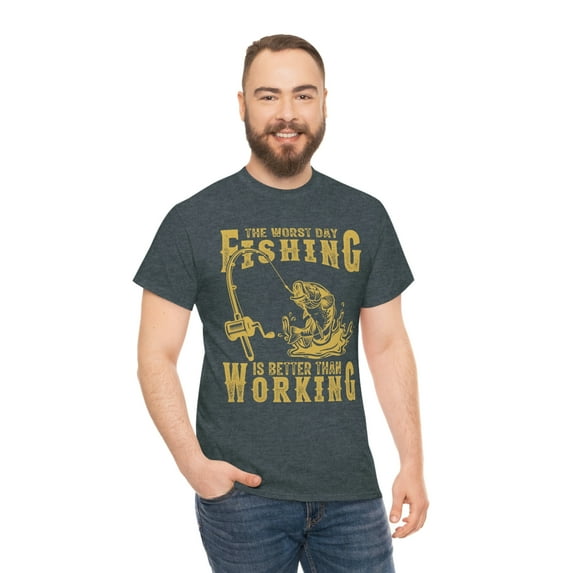 My worst day of Fishing Copy of Unisex Heavy Cotton Tee