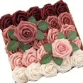 thumbnail image 1 of MyArtWe 25 pcs Artificial Flowers Fake Roses with Stems, 1 of 5
