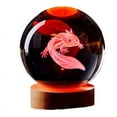 thumbnail image 1 of MyArtWe 3D Axolotl Crystal Ball Night Light Colorful Desktop Table Lamp, 1 of 7