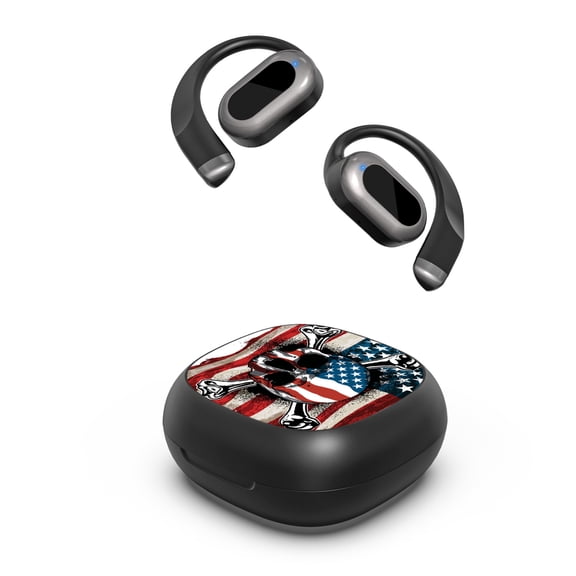 MyBat Design Lab Open-Ear Earbuds - Black - Land of the Free