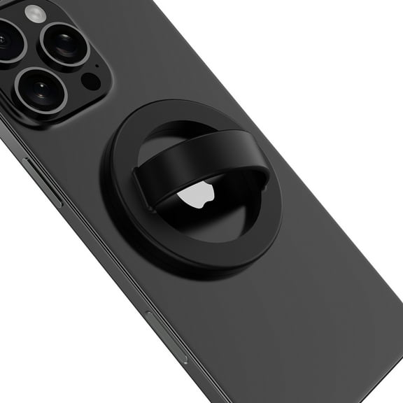 MyBat Pro Magnetic Silicone Ring Grip Phone Holder, Compatible with MagSafe for iPhone 16/15/14/13/12 Series - Black