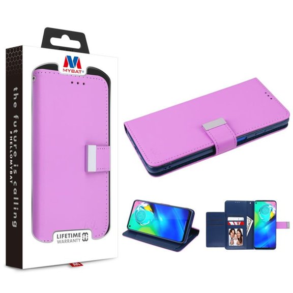 MyBat MyJacket Wallet Xtra Series Compatible With Motorola Moto G Power (2021) - Purple / Dark Blue