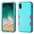 thumbnail image 1 of MyBat Tuff Hard Hybrid Plastic TPU Cover Case for Apple iPhone X XS edition 5.8" (2017) - Teal/Hot Pink, 1 of 5