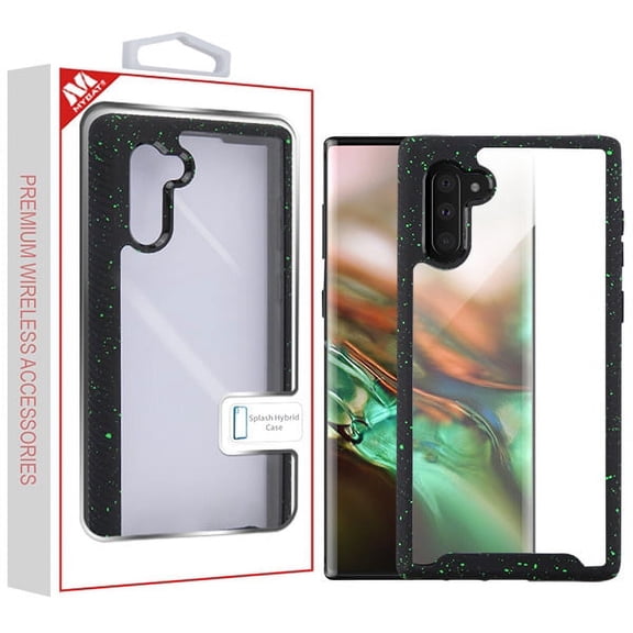 MyBat Paint Splatter Hybrid Case for Samsung Note 10 (6.3") - Black/Green