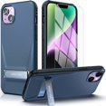 thumbnail image 1 of MyBat Pro Beyonder Series Case with Tempered Glass with Kickstand for Apple iPhone 14 Plus (6.7) - Dark Blue, 1 of 6