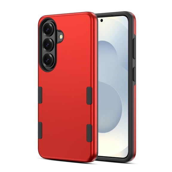 MyBat Pro Bravo Series Rugged Phone Case for Samsung Galaxy S26, Dual Layer Shockproof Protective Cover, Red