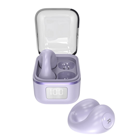 MyBat Pro Echo Open Earbuds - Wireless Bluetooth, HD Sound, IPX5 Waterproof, 24H Playtime - Purple