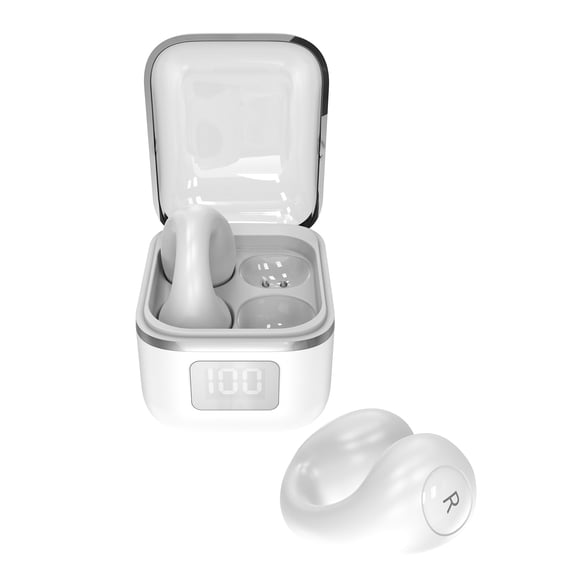 MyBat Pro Echo Open Earbuds - Wireless Bluetooth, HD Sound, IPX5 Waterproof, 24H Playtime - White
