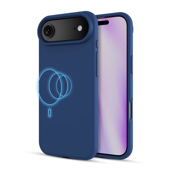 MyBat Pro Essence Series Silicone MagSafe Compatible Shock-Absorbent Case for iPhone Air - Midnight Blue