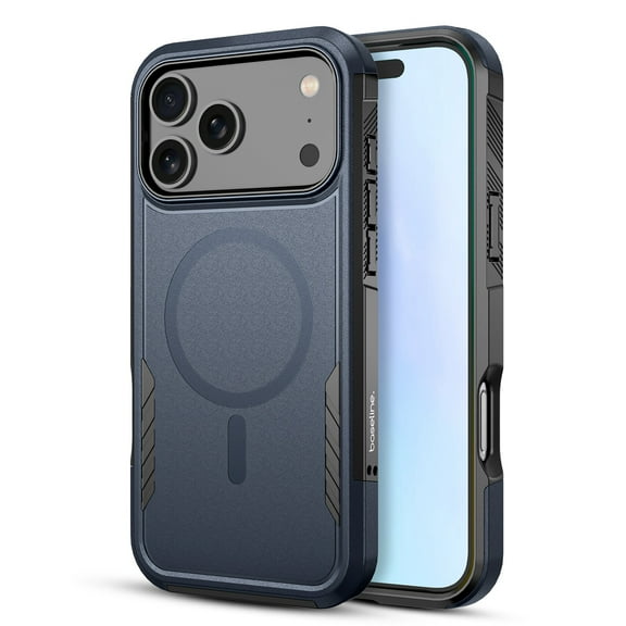 MyBat Pro Fortress Series Case for iPhone 17 Pro,Non-Slip Grip,Rugged Design,MagSafe Compatible,Reflex Blue