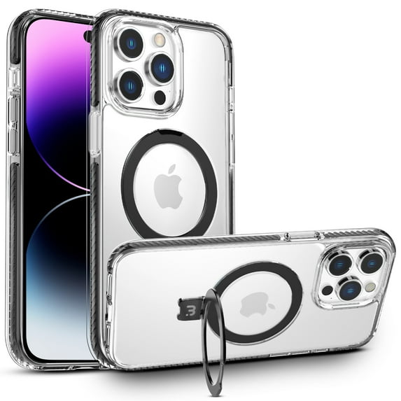 MyBat Pro Lure Series Case MagSafe Kickstand Ring for iPhone 14 Pro Max (6.7) - Black