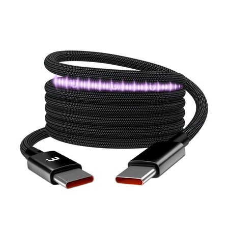 MyBat Pro MagCoil USB-C to USB-C Braided Magnetic Cable - 6FT - Black