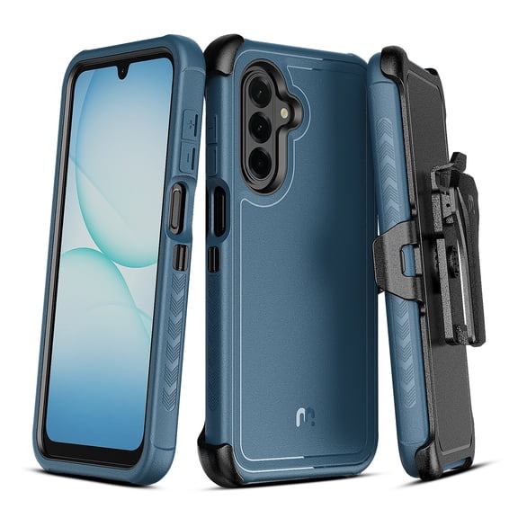 MyBat Pro Maverick Series Case with Belt Clip Holster for Samsung Galaxy A17 5G - Blue