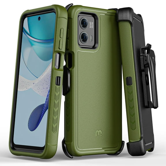 MyBat Pro Maverick Series Case with Holster for Motorola Moto G 5G (2023) - Army Green