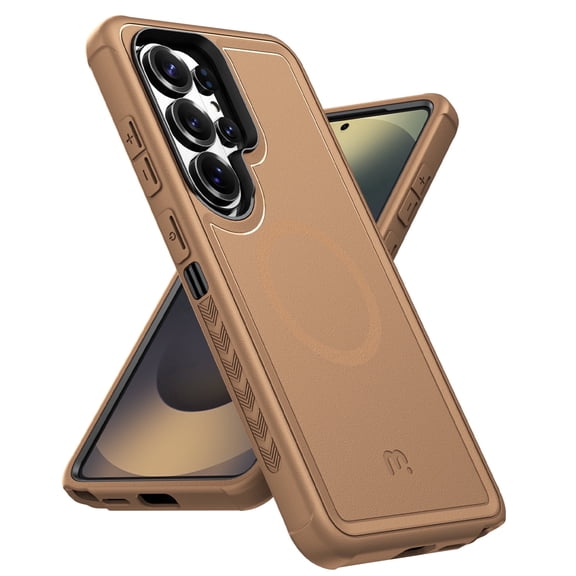 MyBat Pro for Samsung Galaxy S26 Ultra Case Magnetic Cover with Drop-Tested Armor,Heavy Duty Protection ,Shockproof Cover,Supports Wireless Charging Brown