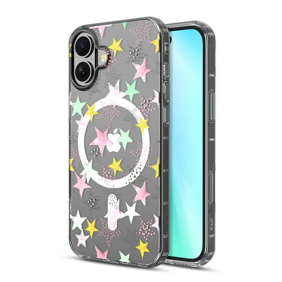MyBat Pro Mood Series MagSafe Case (with Diamonds) for Apple iPhone 16 - Starstruck Stylish Glitter Shockproof Protective Cover for Women Girls Cute Phone Case