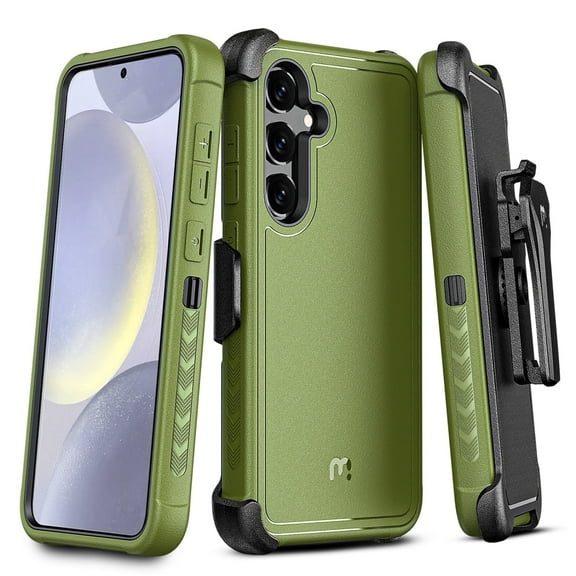 MyBat Pro Rugged Case with Rotating Holster for Samsung Galaxy S24 Plus, Green, New