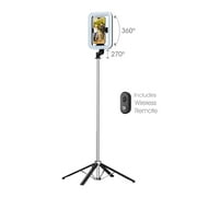 MyBat Pro Extendable Selfie Stick Tripod, 9" Dimmable LED, Bluetooth Remote