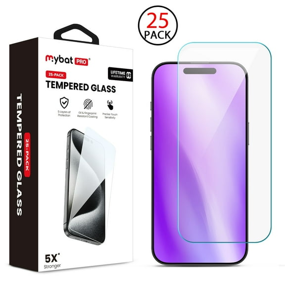 MyBat Pro Tempered Glass Screen Protector (2.5D)(25-pack) for Apple iPhone Air - Clear