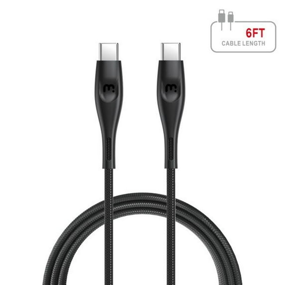 MyBat Pro Type-C to Type-C Quick Charging Cable 6 FT - Black