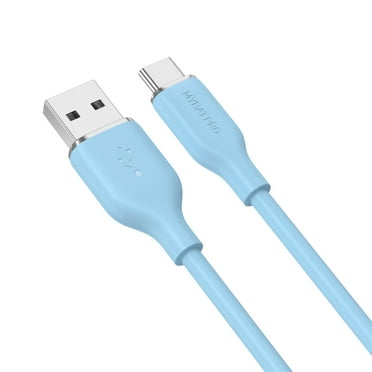 MyBat Pro USB-A to USB-C Liquid Silicone Cable (L=3 FT) - Blue