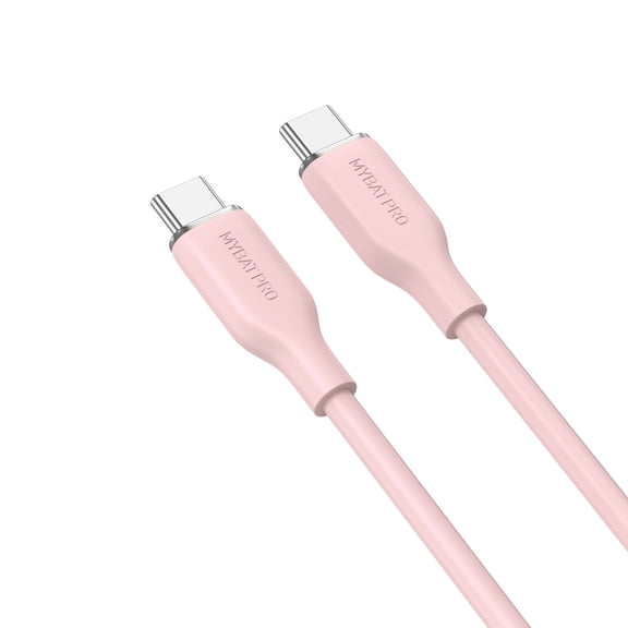 MyBat Pro USB-C to USB-C Liquid Silicone Cable (L=3 FT) - Pink