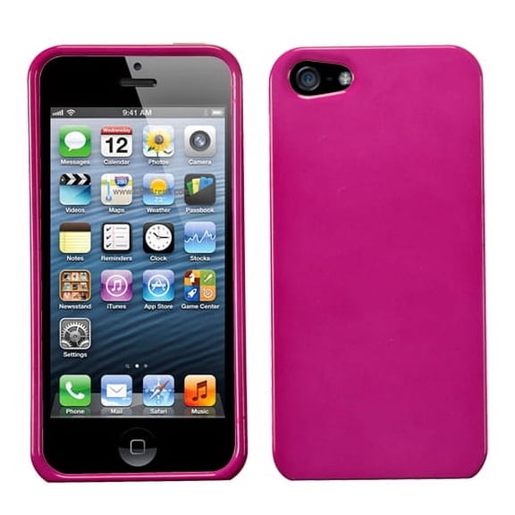 MyBat Solid Hot Pink Hard Shell Case Cover For Apple iPhone SE 5 5G Gen