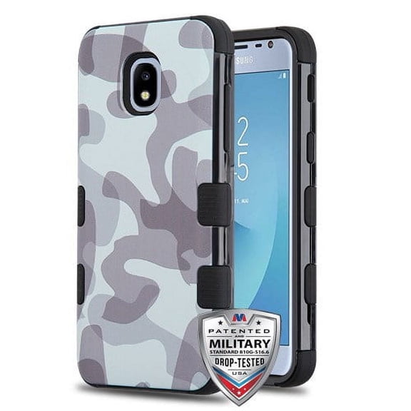 MyBat TUFF Hybrid Case For Samsung Galaxy J3 (2018), J337, J3 V 3rd Gen, J3 Star, J3 Achieve, Express Prime 3 Gray Camo