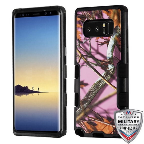 MyBat TUFF Hybrid Cover For Samsung Galaxy Note 8 Pink Black Vine Black