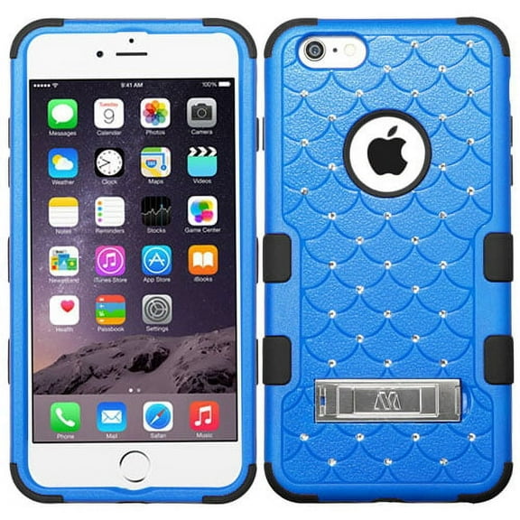 MyBat TUFF Hybrid Diamonds For iPhone 6 Plus &6S Plus Black/Blue