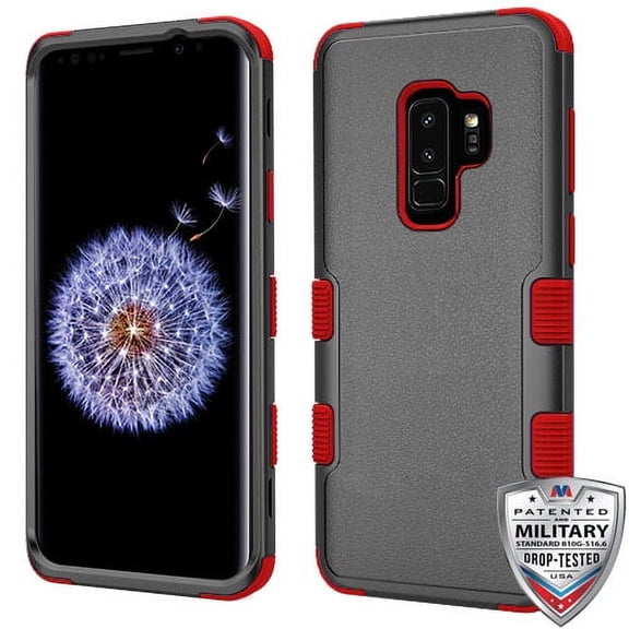 MyBat TUFF Protective Hybrid Case for Samsung Galaxy S9 Plus - Black/Red