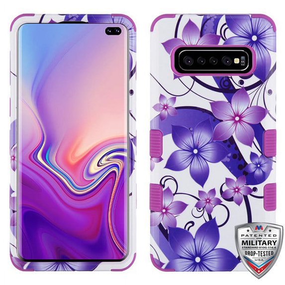 MyBat Tuff Image Hybrid Case for Samsung S10 Plus (6.4") - Hibiscus