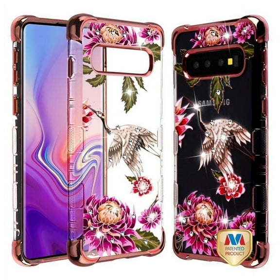 MyBat Tuff Klarity Lux Candy Case for Samsung S10 (6.1") - Crane Diamante