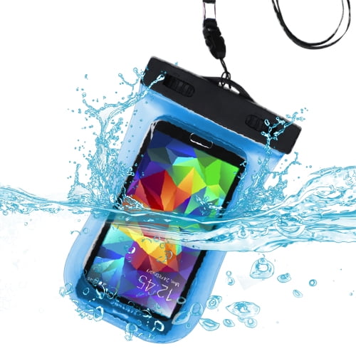 MyBat Universal Waterproof Bag with Lanyard and Armband for Smartphones - Retail Packaging - Blue