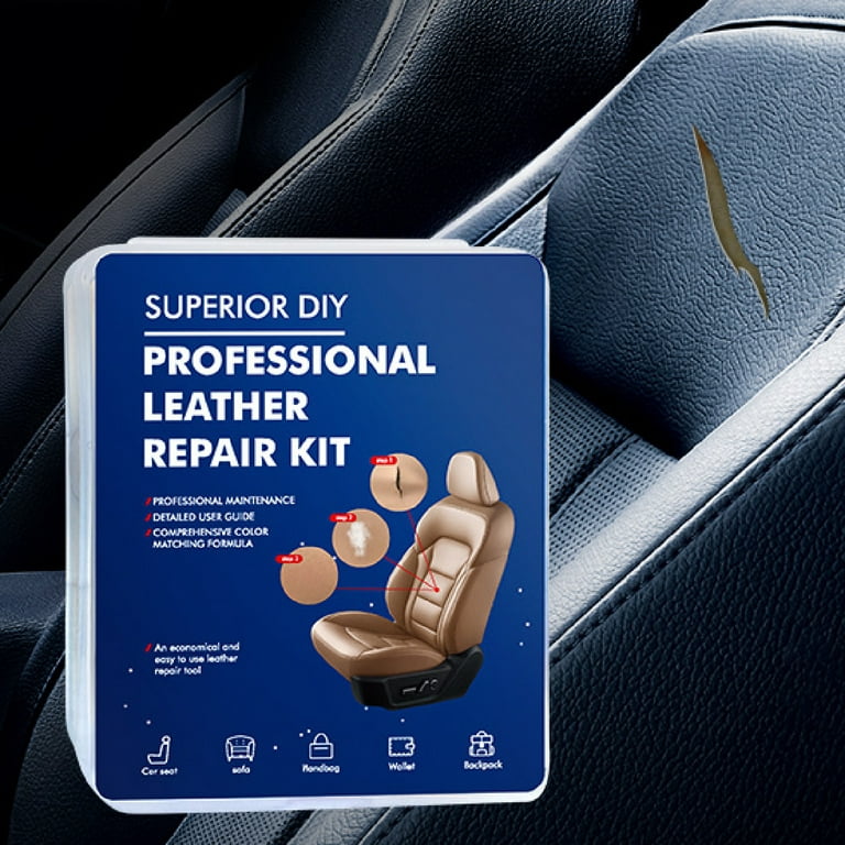  Blue Faux Leather Repair Kit for Car Seat, Furniture