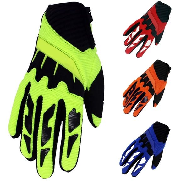 Hevirgo Children Kids Skating Scooter Bicycle Cycling Full Finger Protection Gloves Red