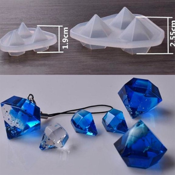 Hevirgo Diamond Shape Silicone Mold Jewelry Making DIY Resin Casting Craft Mould Tool