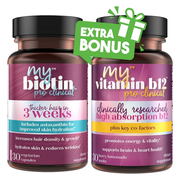 MyBiotin ProClinical + FREE MyVitamin B12 ($19.95 VALUE) - WALMART 