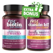 MyBiotin ProClinical + FREE MyVitamin B12 $19.95 VALUE - WALMART EXCLUSIVE KIT - Purity Products - MyBiotin ProClinical Biotin, MB40X, Astaxanthin - B12 Energy Melts Methylcobalamin B12 +More