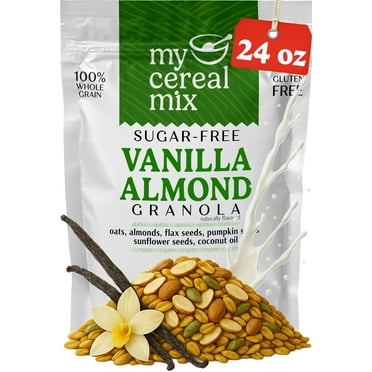 MyCerealMix Vanilla Almond Sugar-Free Granola, 24oz, Pack of 1