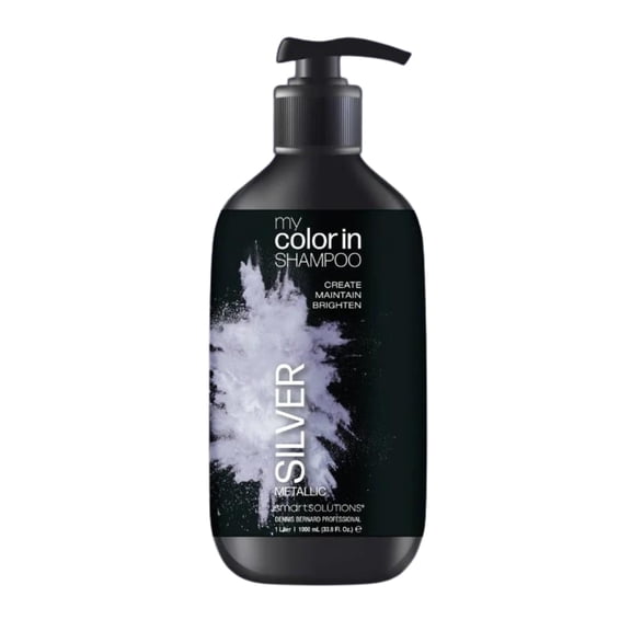 MyColorIn Color Depositing Shampoo (Metallic Silver) - Sulfate & Paraben Free Hair Dye | Made in USA (33.8 Fl Oz)