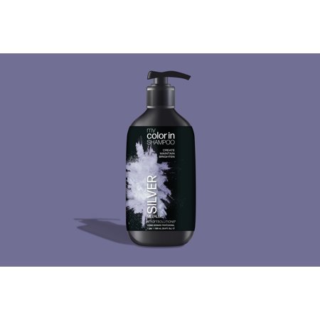 MyColorIn Color Depositing Shampoo (Metallic Silver) - Sulfate & Paraben Free Hair Dye | Made in USA (33.8 Fl Oz)