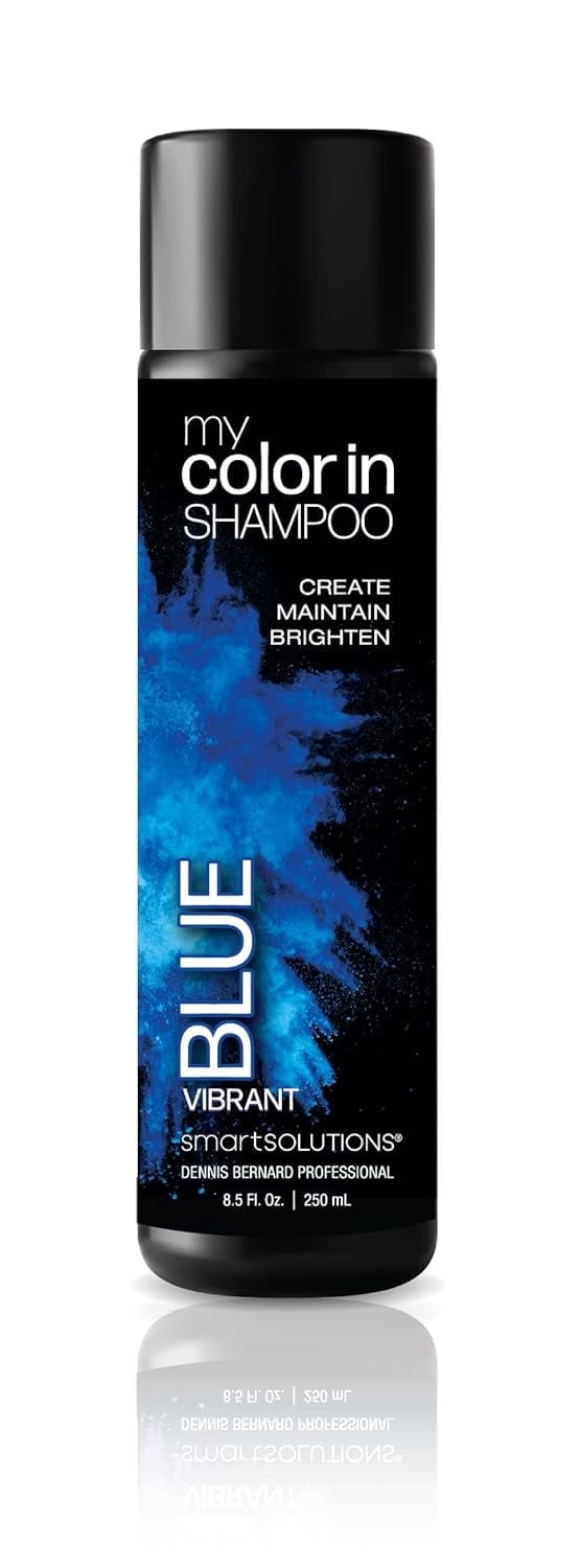 MyColorIn Color Depositing Shampoo (Vibrant Blue) - Sulfate & Paraben Free Hair Dye | Made in USA (8.5 Fl Oz)