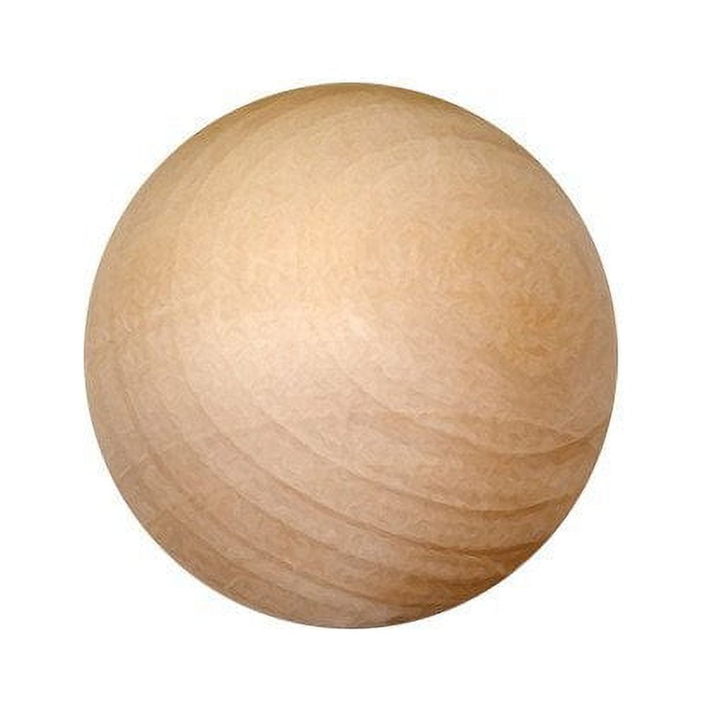 3PCS Wood Ball Round Shape Natural Unfinished Wooden Round Craft Ball  Sanded Smooth Solid Wood Balls