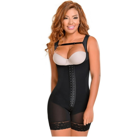 MyD 0065 Fajas Reductoras Colombianas Post Surgery Postpartum Girdle for Women Black M