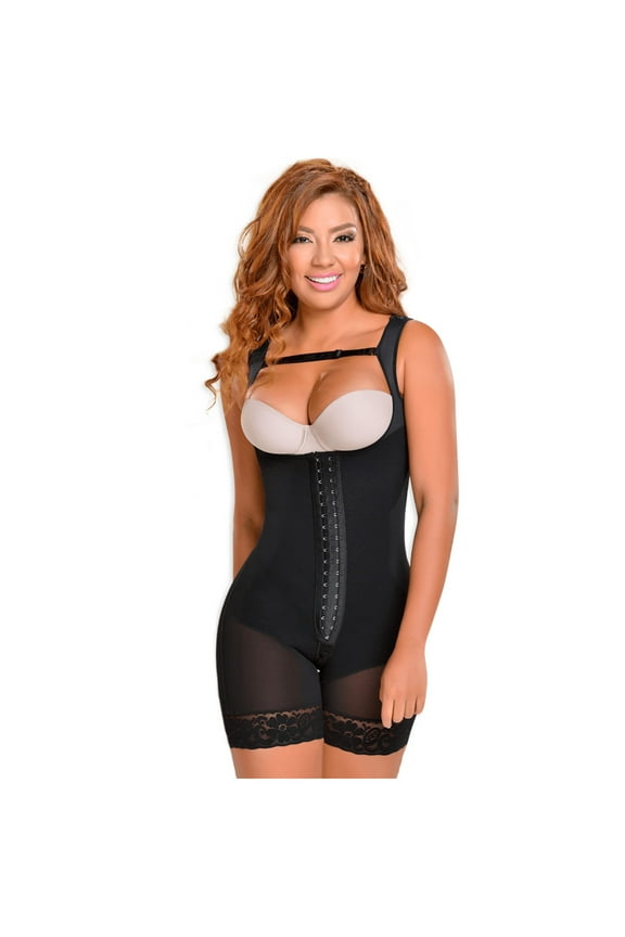 MyD 0065 Fajas Reductoras Colombianas Post Surgery Postpartum Girdle for Women Black XL