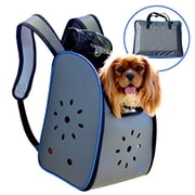 MyDeal Products Pop Up Pet Carrier Backpack Bag with Weather Resistant Oxford Material, Vented Sides and Zipper Top for Puppies, Dogs, Kittens, Cats, Rabbits + More! Includes Bag