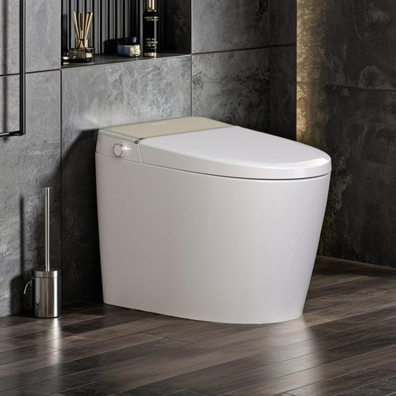 MyDepot Smart Bidet Toilet with Heated Water,Adjustable Washing Settings Air Dryer LED-Light One Piece Bidet-Toilet with Remote Control