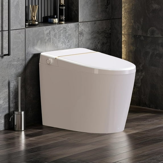 MyDepot Smart Bidet Toilet with Unlimited Heated Water, Adjustable Washing Settings, One Piece Bidet-Toilet with Remote Control